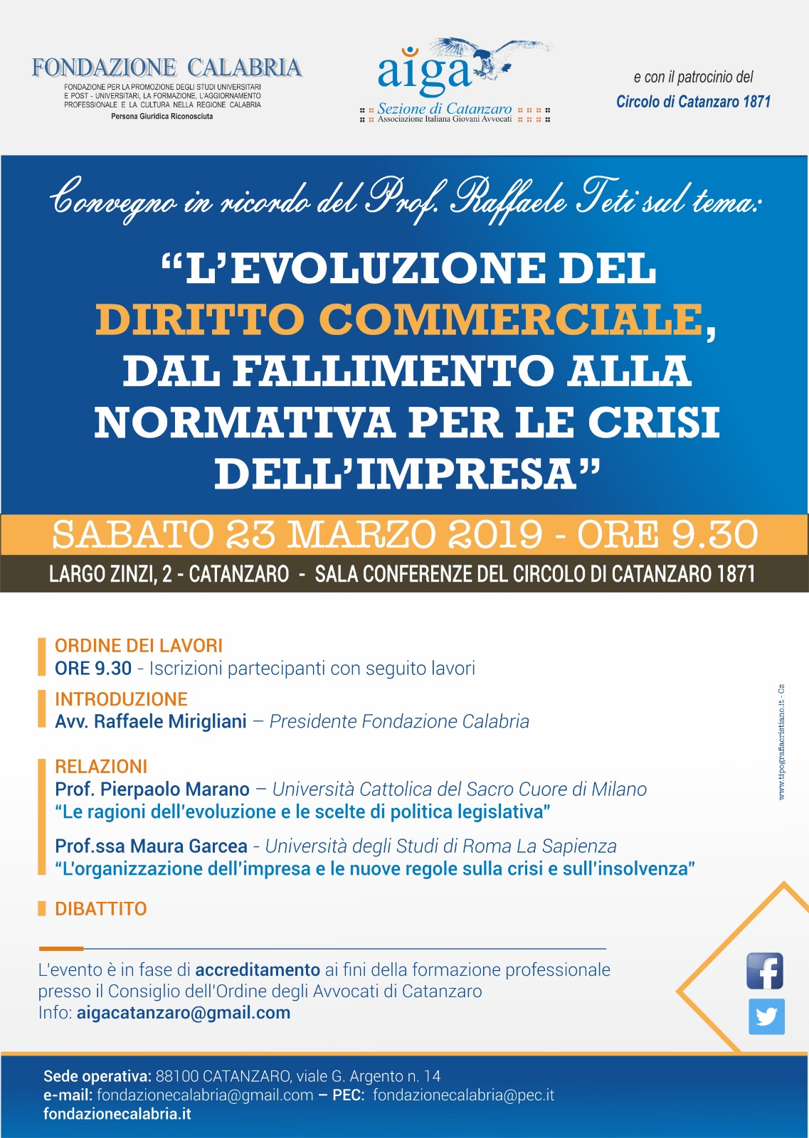 CONVEGNO DEL 23.3.2019